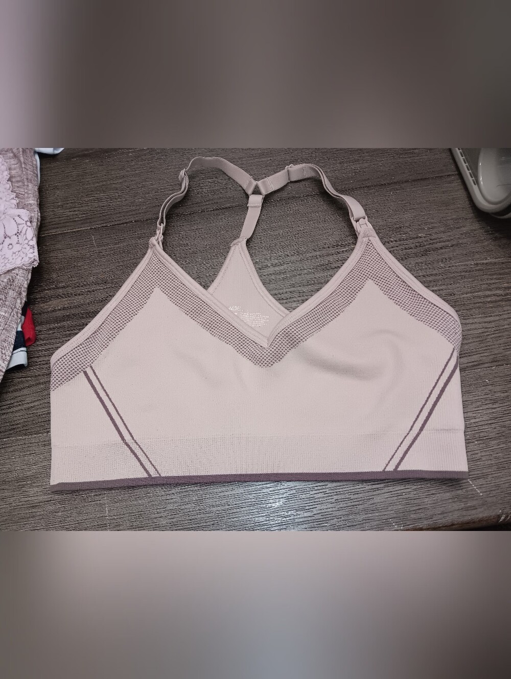 Gilligan & O'Malley Light Pink Wireless Racerback Bralette